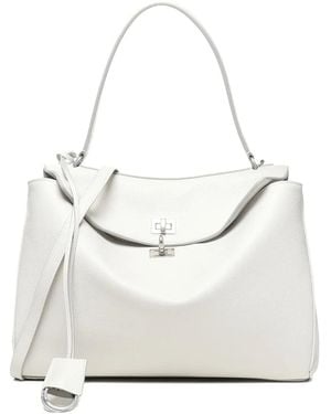 Balenciaga Rodeo Leather Shoulder Bag - White