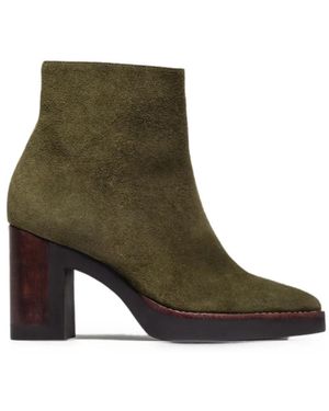 Bernardo Plateau-Stiefeletten Aus Wildleder - Grün