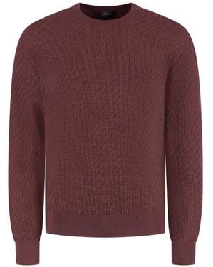 Brioni Crew-Neck Long-Sleeve Sweater - Purple
