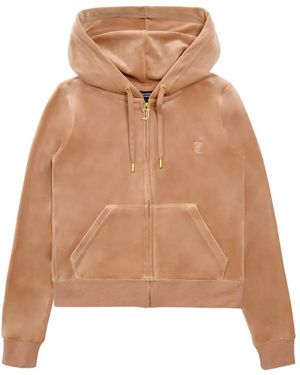 Juicy Couture Robertson Velour Hoodie - Natural
