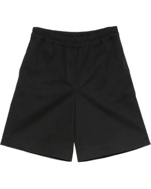 Aspesi Shorts Con Vita Elasticizzata E Tasche - Nero