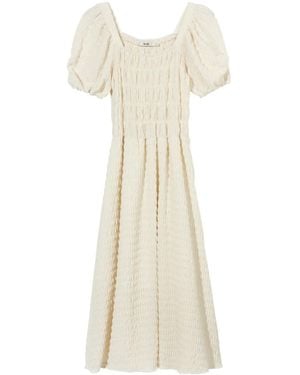 B+ AB Smocked Midi Dress - Natural