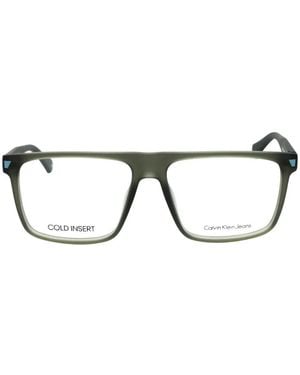 Calvin Klein Rectangle-Frame Glasses - Black