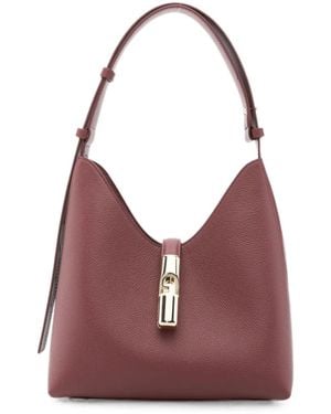 Furla Grained-Leather Turn-Lock Tote Bag - Purple
