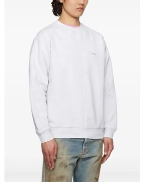 Dime Small-Logo Crew-Neck Sweatshirt - White