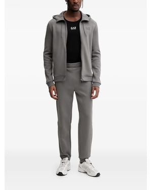 EA7 Zip-Up Drawstring Hoodie - Gray