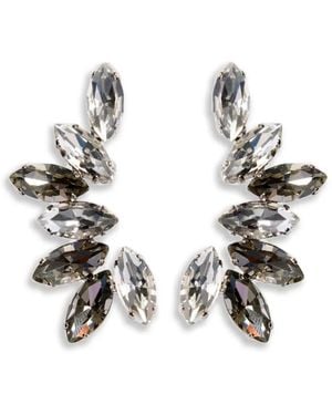 Erdem Crystal-Embellished Marquise-Cut Earrings - White