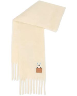 Loewe Fringed Scarf - White