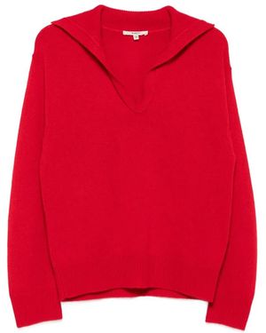 Barena Pullover Mit Spreizkragen - Rot