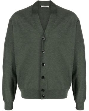 Lemaire Cardigan En Laine Mélangé En Effet Mélangé - Vert