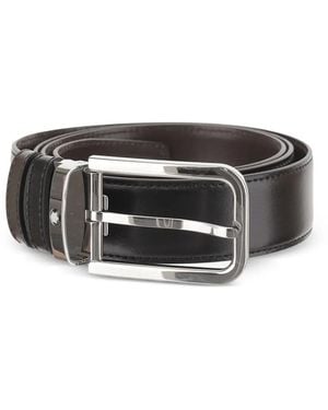 Montblanc Cintura Reversibile Con Placca Logo - Nero