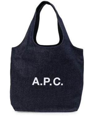 A.P.C. Ninon Tote Bag - Blue