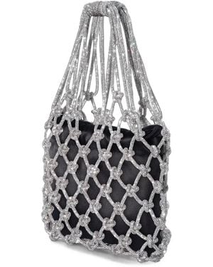HIBOURAMA Carrie Crystal-Embellished Tote Bag - White