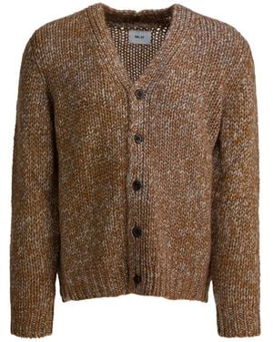 NN07 Buttoned Wool Cardigan - Brown