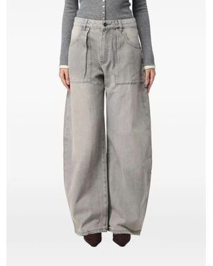ELEH Panelled Wide-Leg Jeans - Grey