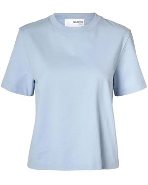 SELECTED T-Shirt Mit Rundhalsausschnitt - Blau