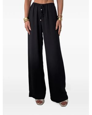 Taylor Pearl-Embellished Drawstring Pants - Black