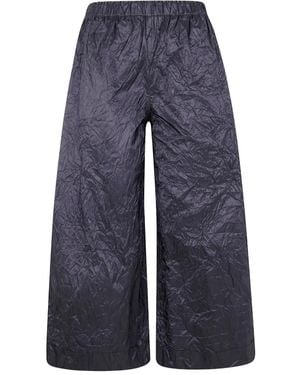 Daniela Gregis Hose aus Seide mit Knitteroptik - Blau