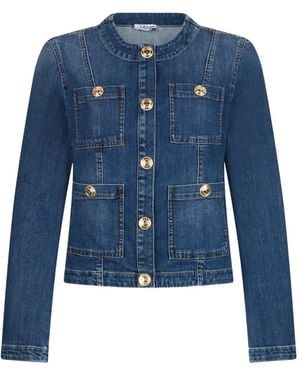 Liu Jo Logo-Button Denim Jacket - Blue