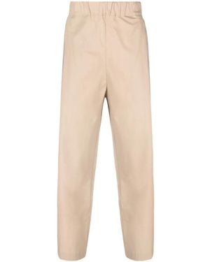 Laneus Stretch-Cotton Tapered Trousers - Natural