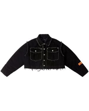 Heron Preston Cropped-Jeansjacke - Schwarz