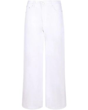 Haikure Jeans A Gamba Ampia - Bianco