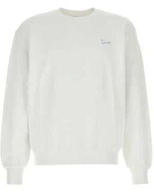 KENZO Signature Pullover Mit Logo-Stickerei - Weiß