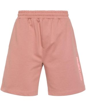 Helmut Lang Space-Logo Cotton Shorts - Pink