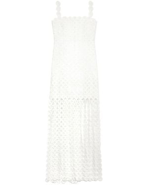 Jonathan Simkhai Fringe-Detail Sleeveless Dress - White