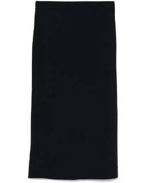 P.A.R.O.S.H. Knitted Midi Skirt - Black