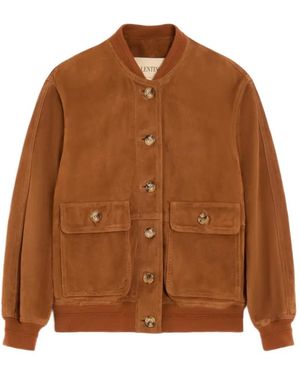 Valentino Garavani Suede Caban Jacket - Brown