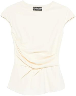 La Petite Robe Di Chiara Boni Gathered Peplum Top - White