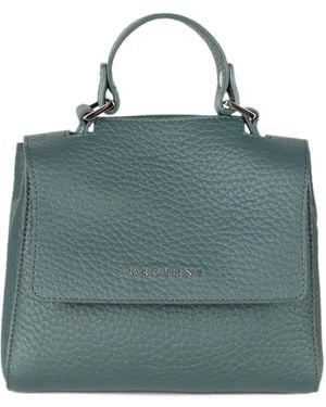 Orciani Mini Sveva Soft Pebbled Leather Tote Bag - Green