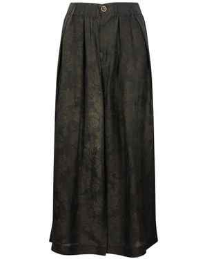 Uma Wang Jacquard-Patterned Wide-Leg Pants - Black