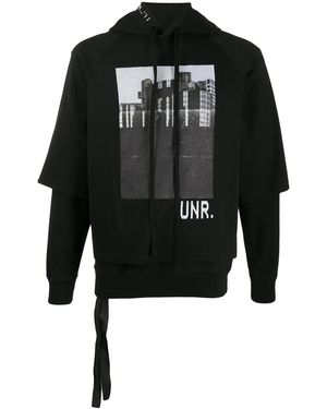 Unravel Project Photographic-Print Hoodie - Black