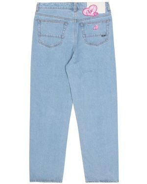 Aape By A Bathing Ape Moonface Distressed Jeans - Blue