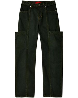 Eckhaus Latta Jeans Dritti Con Tasche - Nero