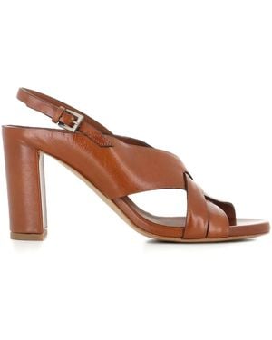 Roberto Del Carlo 85Mm Atene Crossover Slingback Sandals - Brown
