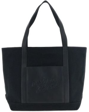 Maison Kitsuné Shopper Mit Logo-Prägung - Schwarz