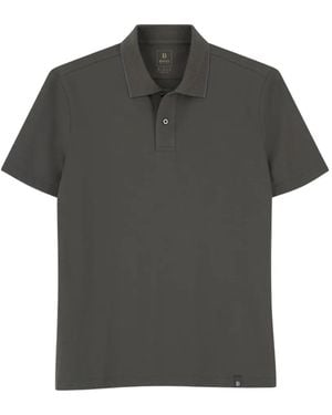 BOGGI Polo En Coton Mélangé Stretch Piqué Cool Jade-Fresh - Grey