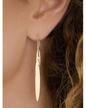 Jennifer Fisher Pendientes Short Feather - Marrón