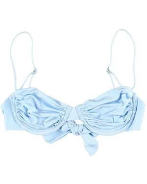BELAMER Olivia Ruched Bikini Top - Blue