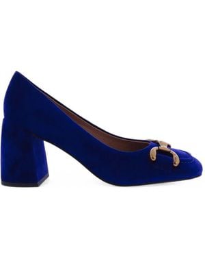 Bibi Lou Amber Suede Court Shoes - Blue