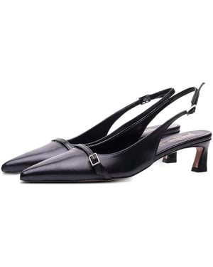 Poche Paris Escarpins Vernis À Bride À Boucle - Blue