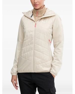 Salewa Ortles Hybrid Quilted Hooded Jacket - Natural