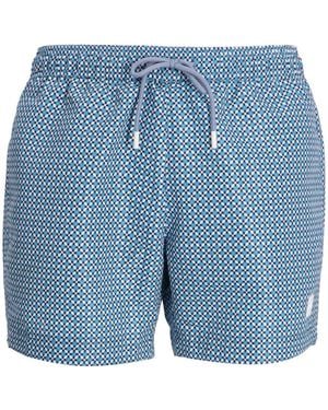 BOSS Badeshorts Mit Geometrischem Muster - Blau
