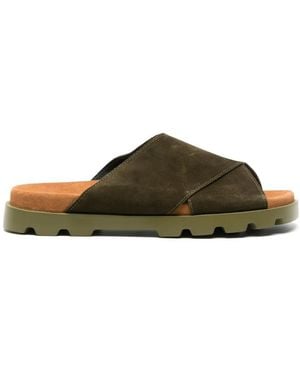 Camper Brutus レザーサンダル - グリーン