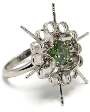 Dheygere Solitaire Pompadour Ring - Mettallic