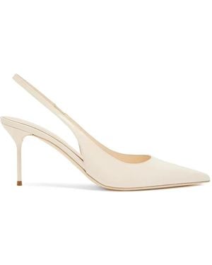 Paris Texas Lidia Slingback Pointed Court Shoes - White