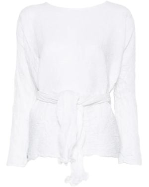 Daniela Gregis Bluse mit Schleife - Weiß